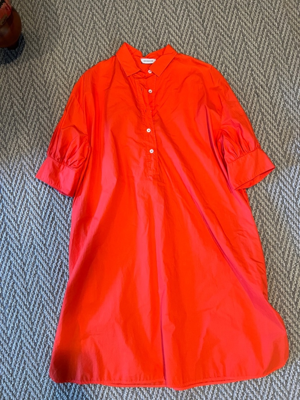 Rosso35 Red Collared Button-Front Shirt